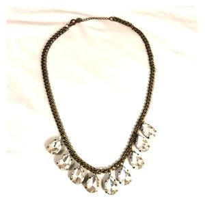 Faux rhinestone statement necklace